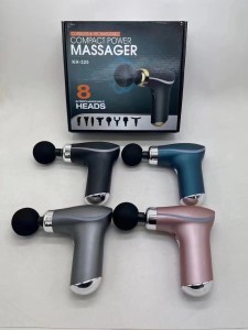 3000 Rpm Rechargeable Fascial Gun 3 Gears Electric Massager With 4 Massage Heads