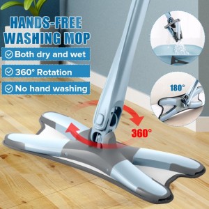 360 Microfiber Floor Mop Self Wringing Microfiber Mops Cleaning Professional Manual Extrusion Household Cleaning Tools