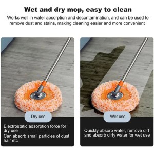 360°Rotatable Mop Round Microfiber Dust Mops Cleaning Tools For Household Floor Wall Window