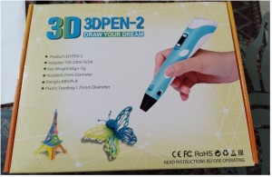 3D Pen-2 - Draw your dream - With Refill - Connectable to USB Port Mobile Charger Adapter
