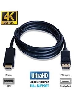 DisplayPort to HDMI Cable 1.8M - Black
