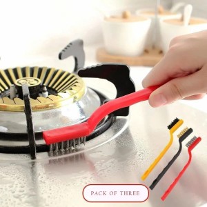 3Pcs/Set 7 inches Stainless Steel Brush Brass Cleaning Brush Polishing Rust Remover Metal Wire Burring Cleaning Tool