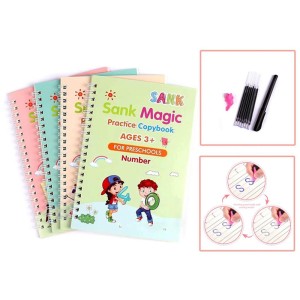 4 in 1 Sank Magic Reusable Practice Calligraphy English Writing Book
