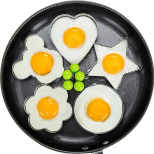 4 Pcs Stainless Steel Kitchen Pan Cake Mold Ring Different Shaper Egg Mould
