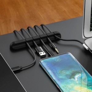 5 Holes Cable Organizer Silicone USB Cable Winder Desktop Tidy Management Clips Cable Holder for Mouse Headphone Wire