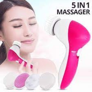 5-in-1 Beauty Care Brush Massager Scrubber Face Skin Electric Facial Cleanser