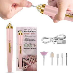 5 in 1 Electric Nail Drill Machine with Light Nail Grinder Polishing Machine Portable Mini Electric Manicure Art Pen Tools for Gel Removal