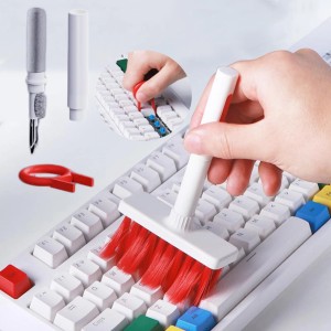 5 in 1 Keyboard Cleaning Kit Computer Cleaner Brush Earphones Cleaner Pen For Headset IPad Phone Cleaning Tools Keycap Puller