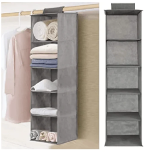 5-Layer Foldable Retractable Wardrobe Closet Clothes Hanging Organizer