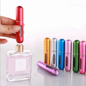 5ml Perfume Spray Bottle Mini Portable Refillable Aluminum Atomizer Bottle Container Perfume Refill Travel Cosmetic Tool