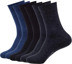 6 Pairs Cotton Classic Socks For Men/ Random Colors