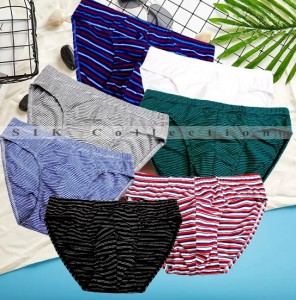 6 – Pack Stripe Cotton Underwear for Men & Boys