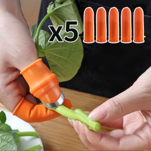 6pcs Multi-Purpose Silicone Thumb Knife Finger Protector Vegetable Harvesting Knife Plant Blade Scissors Cutting Rings Gloves