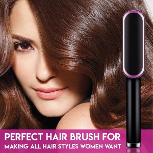 909 Brush Hair Straightener Brush For Girls Comb Style / Hair Styling Hair Comb Brush Multi Color