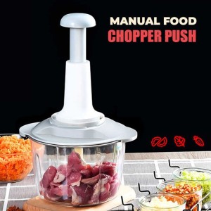 Manual Food Chopper, 1.5L & 2L Speedy Chopper with 3 & 4 Curved Stainless Steel Blades