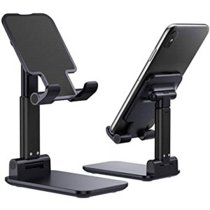 Adjustable Cell Phone Holder, Fully Foldable Mobile Phone Desk Stand, Tablet Holder All Smartphones and Tablets, iPad