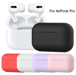 AirPods Pro Silicone Case with Carabiner Hook Wireless Bluetooth Earphone Protective Cover For AirPods Pro Soft Case