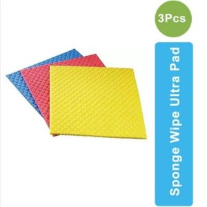 AlClean Pack of 3 - Sponge Cloth Wipe Ultra Foam Type Wipes
