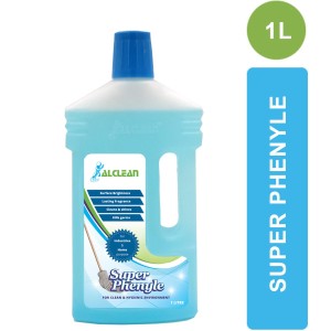 AlClean Super Phenyle Antibacterial Phenyl Detergent Cleans and Shines Lasting Fragnance Surface CLeaner for Home and Industrial Liquid 1000ml