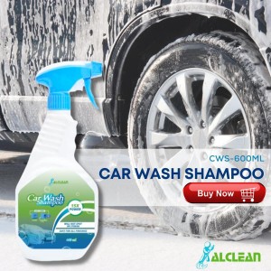 AlClean Waterless Car Wash Shampoo Easy Spray Wipe Formula Foamy Spotless 15x Power 600ml