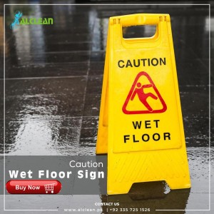 AlClean Wet Floor Warning Or Caution Hazard Safety Sign Cleaning Slippery