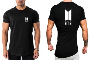Amazing Summer Collection Smart Fit Trendy Signature Bts Front Back Printed For BTS Fan n Lovers O-Neck Half Sleeves Bts member sign T Shirt For Men