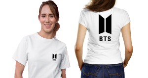 Amazing Summer New Collection BTS Signature all seven members tag printed White T shirt Front Back Sign Printed