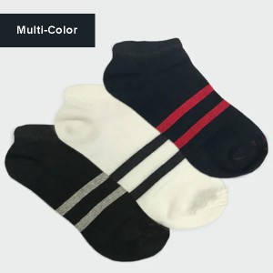 Ankle Socks Multi-color Pack of 3