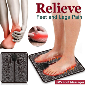 Babes Ems Foot Massager - Electric Foot Massager Mat Fo - Muscle Stimulation Foot Massager Pad For All - Folding Portable Feet Massage Machine, Electr