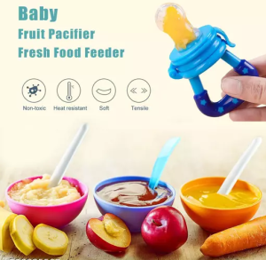 Baby Fruit Feeder Pacifier Food Feeder-Silicone Nipple Teething Toy