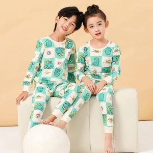Baby Or Baba Off White Crocodile Printed Full Sleeves T-shirt With Printed Pajama Night Suit for Kids (1 Pcs)