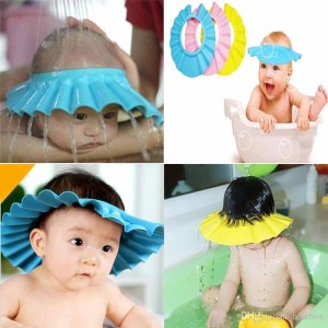 Baby Shower Cap Adjustable Hair Wash Hat For Kids Ear Protection Kids Shampoo Cap Durable Protect Eye Water-Proof