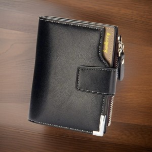 Baellerry Short Luxury Men Wallets Zipper Coin Pocket Card Holder Male Wallet Clutch Photo Holder Brand Man Purses Wallet