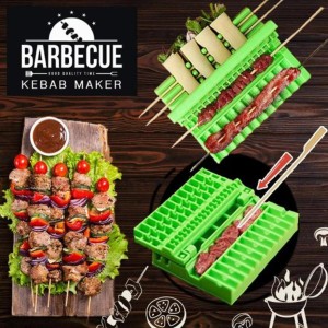 Barbecue Meat Skewer Device BBQ Kabab Maker Machine BBQ Meat String Device Quick Portable Meat Skewer