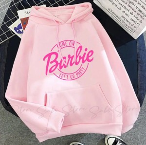 Barbie Printed Fleece Pull Over Hoodie For Women n Girls