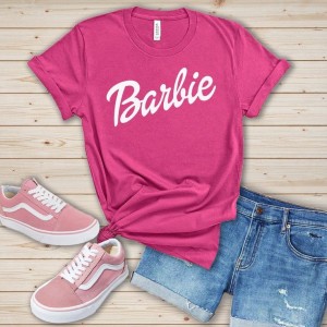 Barbie Printed Pink t-shirts For Girls & Women
