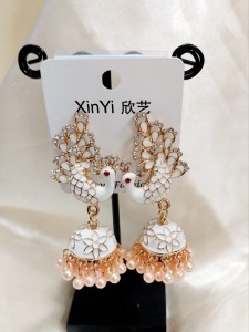 Beautiful Imported Colorful Earrings- Pearl White