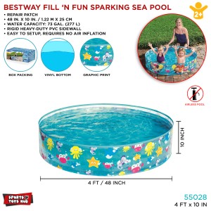 Bestway Fill n Fun Airless Swimming Pool 4 feet