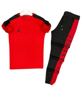 Red & Black Jordan Printed Tracksuit For Men
