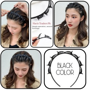 black braider hair styleTwister hair band Plait Headband double bangs Hairstyle Hairpin Multi-Layer Hollow Woven Headband
