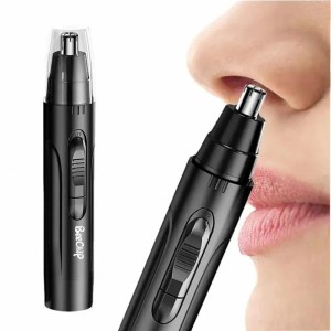 Black Electric Nose Hair Clipper for Men and Women Available with Washable Nose Hair with Low Noise High Torque High Speed Motor