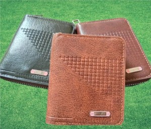 Boshihou Genuine BK's Men's PU Leather Card Holder Storage Bags Blocking Zipper Thin Pocket