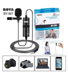 Boya by M1 professional collar microphone Lavalier 3.5mm Audio Video Record Lapel Mic for- Android Smartphone PC