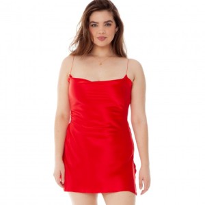 Cherry Red Nique Mini Cami Dress For Women