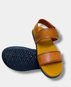 Imported Classical Sandal For Men - Mustard