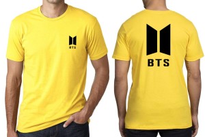 BTS Printed Yellow T-Shirt For Men's