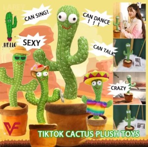 Cactus Funny Electronic Shaking Cactus Singing Dancing Cactus Cute Plush Toy Record Talk Stuffed Toy Cactus Doll With Music Children Stuffed Toy
