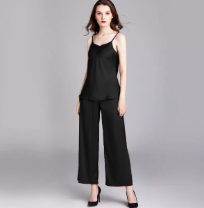 Cami Tops with Pants - Black