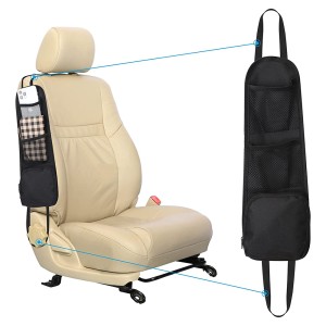 Car Seat Organizer Side Storage Hanging Bag Multi-Pocket Drink Holder Mesh Pocket Interior Accessories