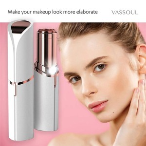 Cell Operated Flawless Women Painless Hair Remover Face Facial Hair Remover